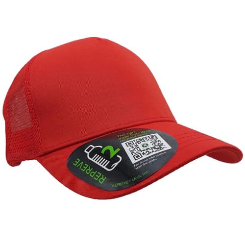 Total Recycled Repreve Trucker Caps in Red