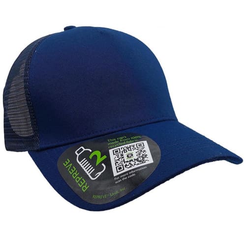 Total Recycled Repreve Trucker Caps in Navy