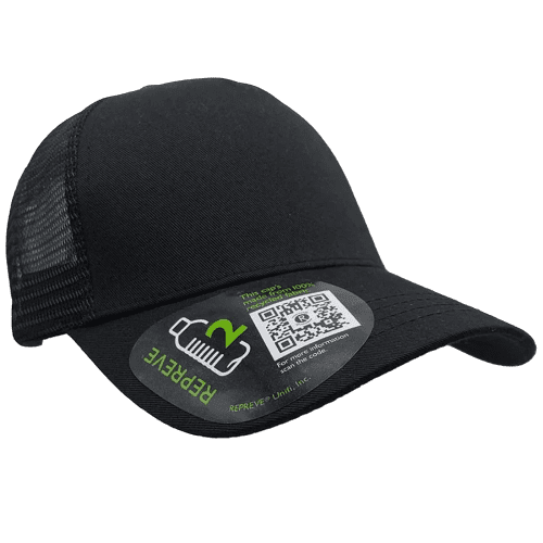 Total Recycled Repreve Trucker Caps in Black