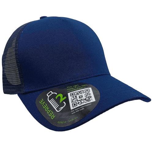 Total Recycled Repreve Trucker Caps in Navy