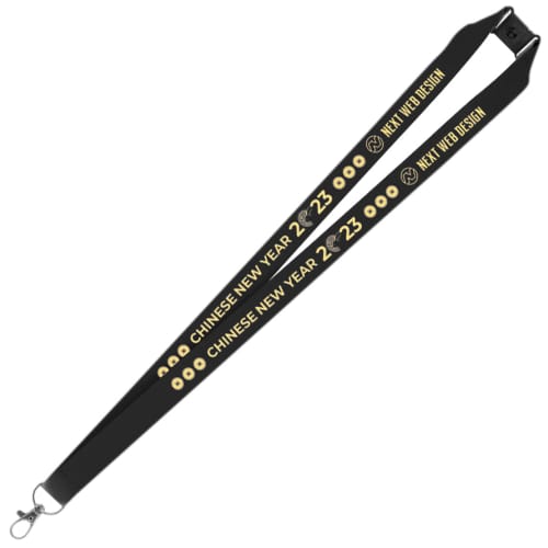 UK Express Printed Lanyards in Black from Total Merchandise