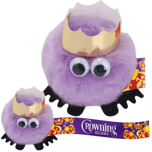 Custom printed Coronation Logobugs with a full colour ribbon from Total Merchandise