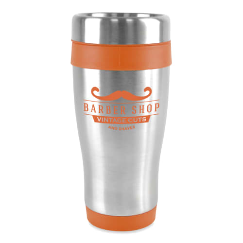 Corporate branded travel mugs for business & marketing