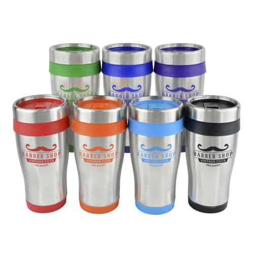 Promotional travel mugs in a wide choice of colours with your logo