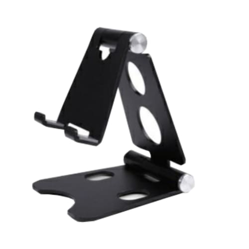Custom Branded Adjustable Metal Tablet Stand with a printed design from Total Merchandise