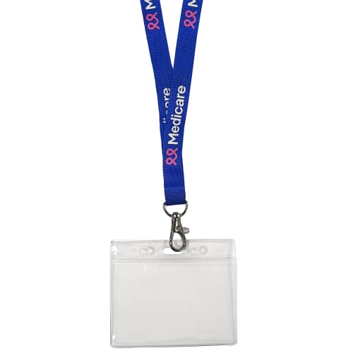 20mm Flat Polyester Lanyards with PVC Card Holders
