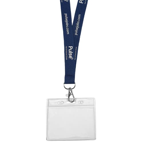 20mm Flat Polyester Lanyards with PVC Card Holders