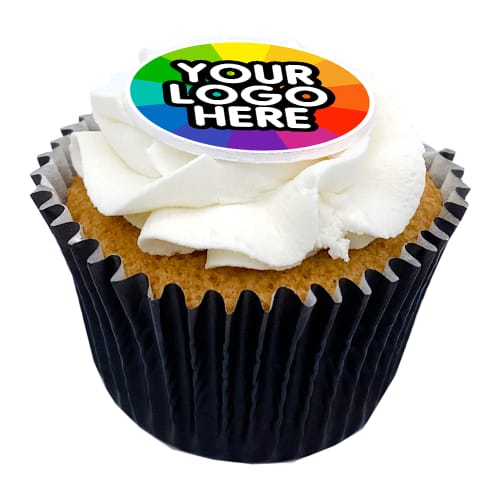 Promotional Frosted Cupcakes with a fully printed design from Total Merchandise