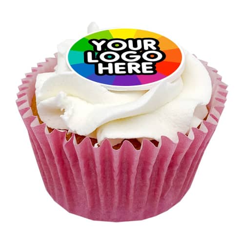 Promotional Frosted Cupcakes with a fully printed design from Total Merchandise