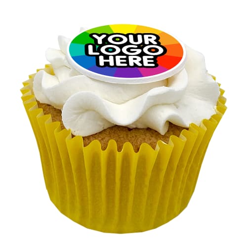 Promotional Frosted Cupcakes with a fully printed design from Total Merchandise