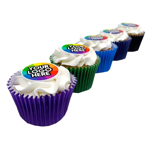 Promotional Frosted Cupcakes with a fully printed design from Total Merchandise