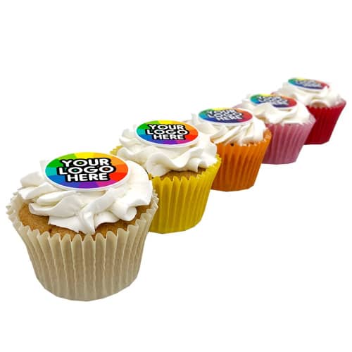 Promotional Frosted Cupcakes with a fully printed design from Total Merchandise