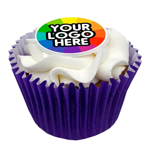 Promotional Frosted Cupcakes with a fully printed design from Total Merchandise