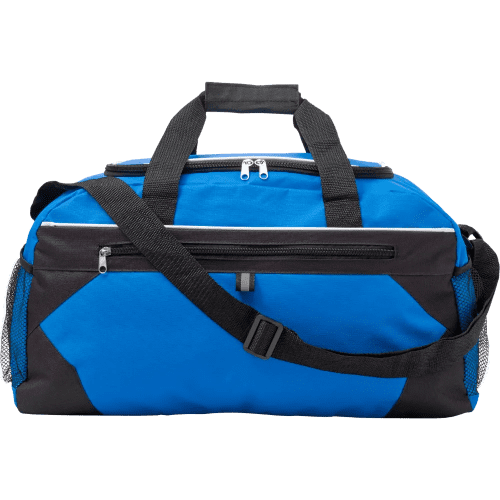 Logo Printed 600D Polyester Sports Bag in Cobalt Blue branded with your logo from Total Merchandise