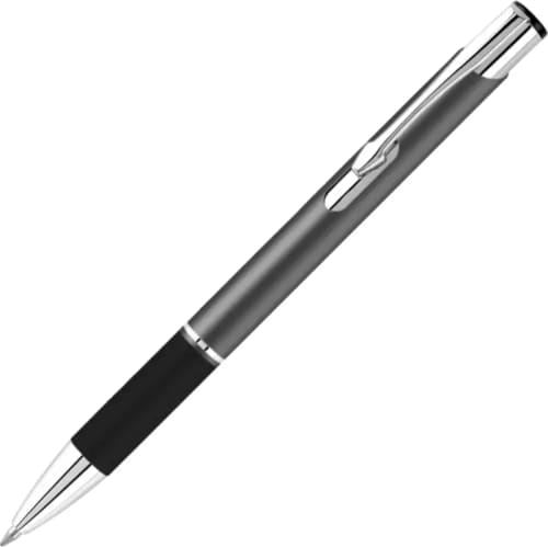 Custom Electra Satin Grip Ballpen with a design from Total Merchandise - Gunmetal