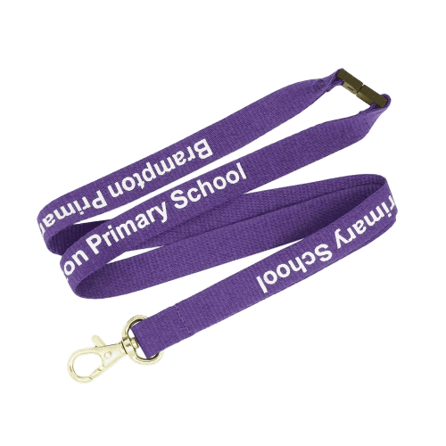 Branded Purple 20mm Flat Polyester Lanyards from Total Merchandise