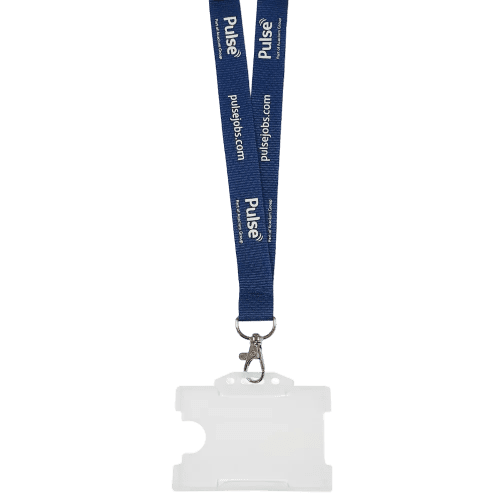 UK Printed 20mm Flat Polyester Lanyards with Rigid Card Holders from Total Merchandise