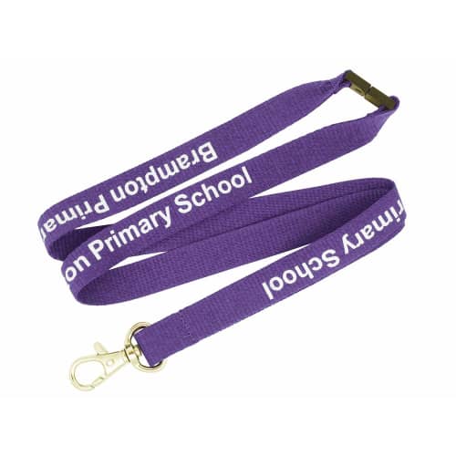 Branded Purple 20mm Flat Polyester Lanyards from Total Merchandise