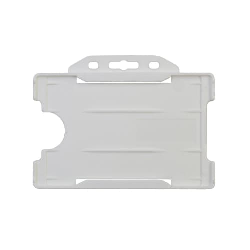 Logo branded White Rigid Card Holders from Total Merchandise