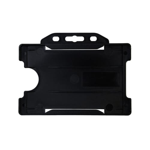 Logo branded Rigid Card Holders in Black from Total Merchandise