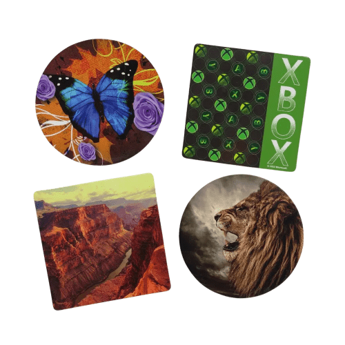 Custom branded Cork Coasters with a full-colour print from Total Merchandise