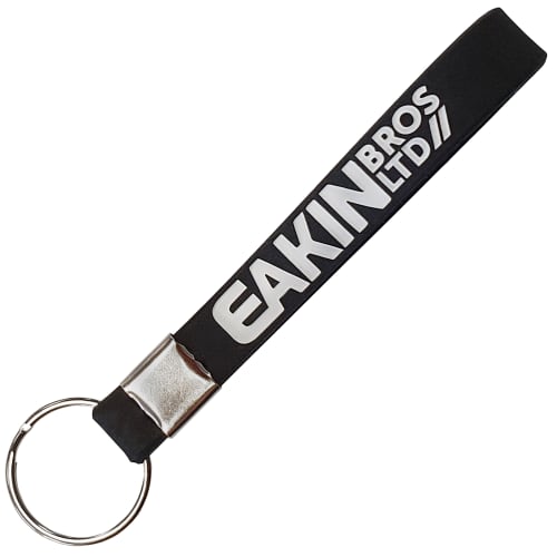 Promotional Silicone Loop Keyrings in Black from Total Merchandise