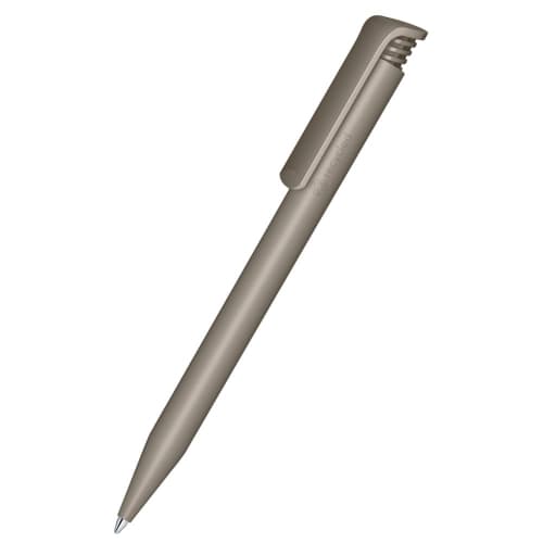 Logo branded Super Hit Eco Ballpen in Warm Grey 10 printed from Total Merchandise