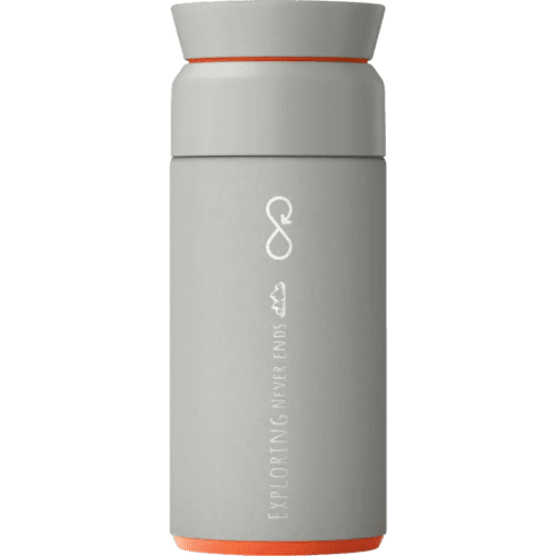 Custom Branded Ocean Brew Flask Coffee Cup in Rock Grey from Total Merchandise