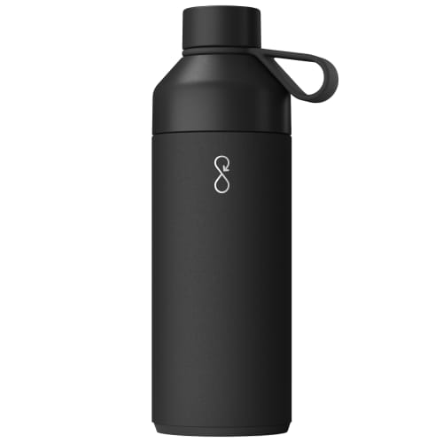 Custom Printed Big Ocean Bottle in Obsidian Black with a Logo by Total Merchandise