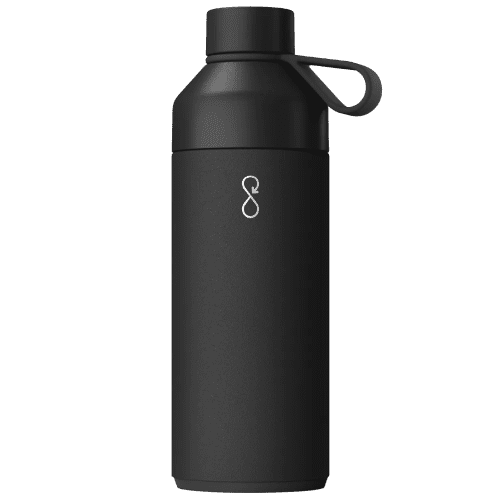Custom Printed Big Ocean Bottle in Obsidian Black with a Logo by Total Merchandise