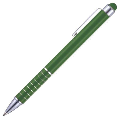 Personalised Tropical Soft Stylus Ballpen with a design from Total  Merchandise - Dark Green