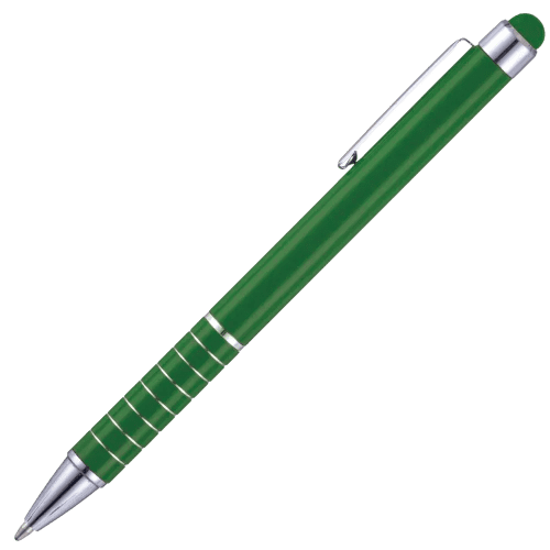 Personalised Tropical Soft Stylus Ballpen with a design from Total Merchandise - Dark Green