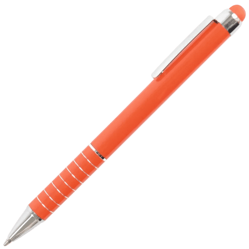 Branded Tropical Soft Stylus Ballpen with a design from Total Merchandise - Orange