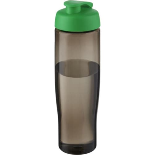 Promotional H2O Active Eco Tempo 700ml Flip Lid Sports Bottle in charcoal/green from Total Merchandise