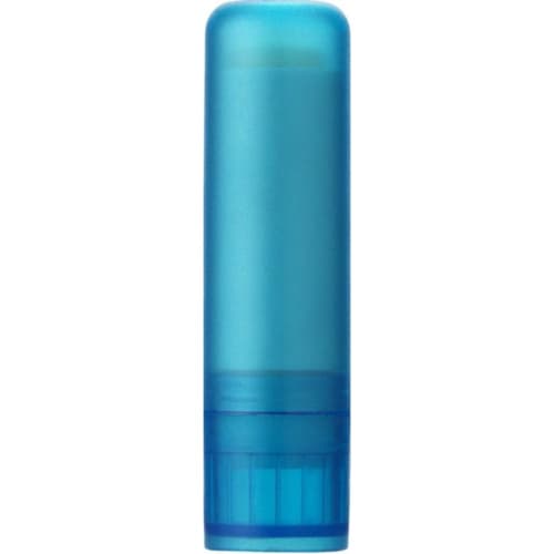 Logo-branded Lip Balm Stick with a printed design from Total Merchandise - Light Blue