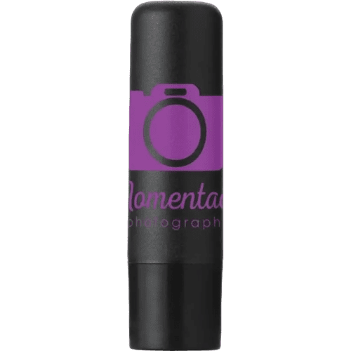 Logo Branded Lip Balm Stick printed with a promotional design from Total Merchandise - Black
