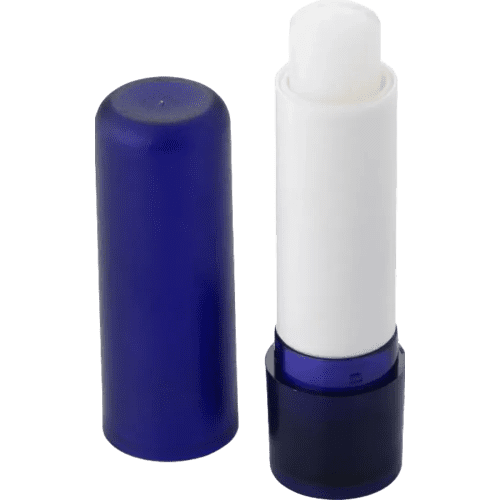 Printed Lip Balm Stick with a custom branded design from Total Merchandise - Blue