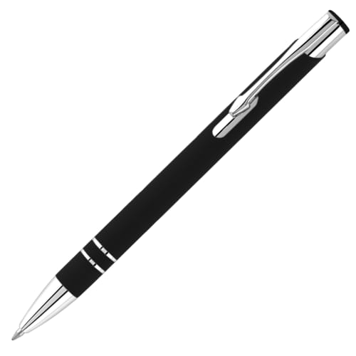 Promotional Electra Soft Ballpen with a design from Total Merchandise - Black