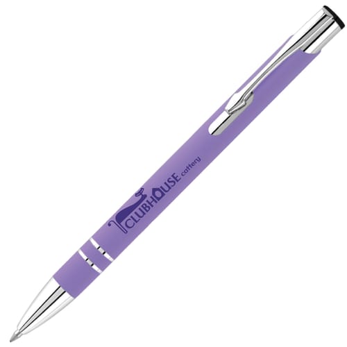 Branded Electra Soft Ballpen with a design from Total Merchandise - Lilac