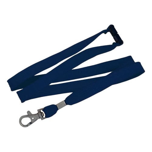 Promotional 12mm tubular Bootlace Lanyard navy from Total Merchandise