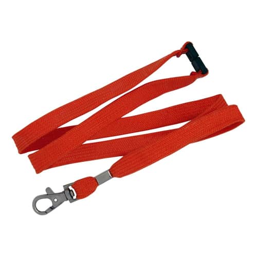 Custom 12mm Tubular Bootlace Lanyard in red from Total Merchandise