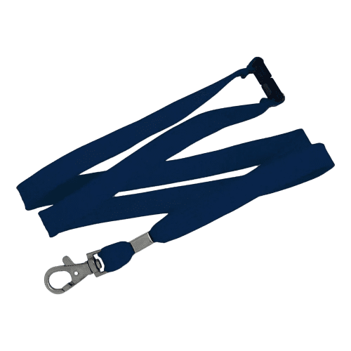 Promotional 12mm tubular Bootlace Lanyard navy from Total Merchandise
