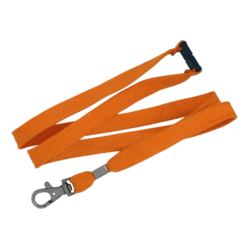 Custom Branded 12mm Tubular Bootlace Lanyard orange from Total Merchandise