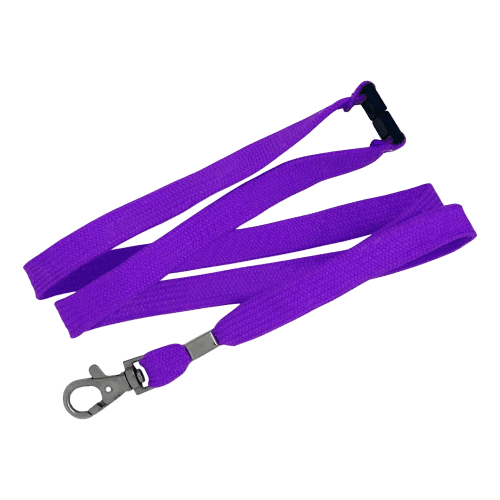 Promotional printed 12mm Tubular Bootlace Lanyard purple from Total Merchandise