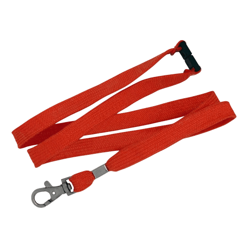 Custom 12mm Tubular Bootlace Lanyard in red from Total Merchandise