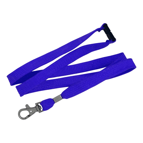 Logo branded 12mm Tubular Bootlace Lanyard in reflex blue from Total Merchandise
