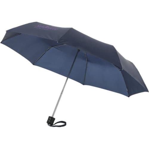 Printed Ida 21.5" Foldable Umbrella with a promotional design from Total Merchandise