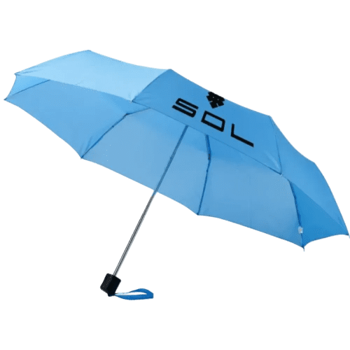 Custom Ida 21.5" Foldable Umbrella with a printed design from Total Merchandise
