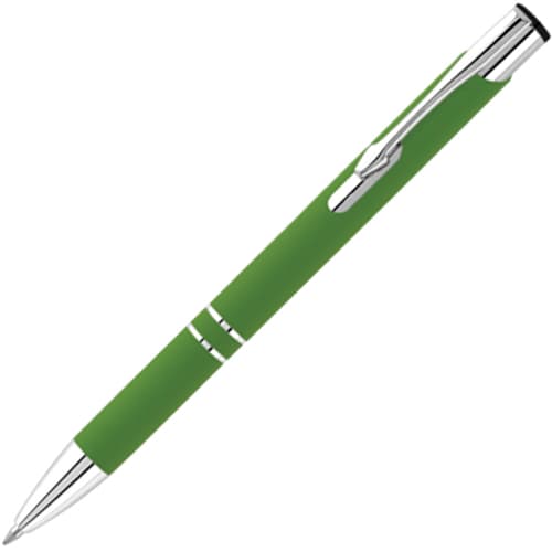 Custom Branded Electra Classic Soft Ballpens in Green from Total Merchandise