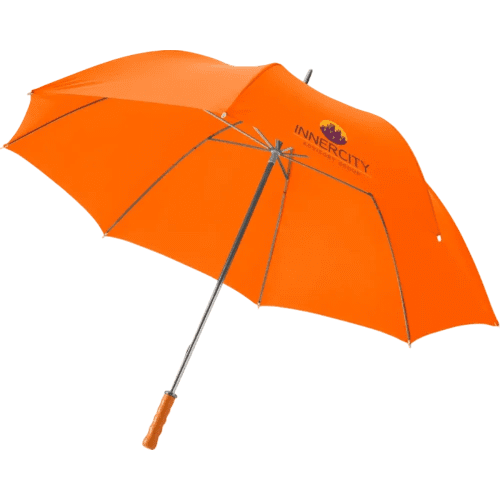 Logo branded 30" Golf Umbrella with Wooden Handle with a printed design from Total Merchandise
